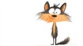 A Cute Cartoon Wolf Illustration Royalty Free Stock Photo