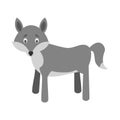 Cute cartoon wolf vector illustration Royalty Free Stock Photo