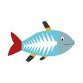 Cute cartoon x-ray fish vector illustration