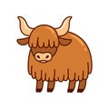 Cute cartoon Yak drawing