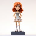 Cute Cartoonish Red Hair Doll Figurine - 3d Printed Collectible