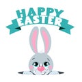 Cute cartoons Easter rabbit. Suitable for Easter design.