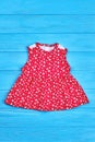 Cute casual dress for baby girl. Royalty Free Stock Photo