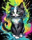 Cute cat artwork images.