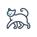 Cute Cat with Blue Eyes Icon Royalty Free Stock Photo