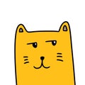 cute cat cartoon icon illustration graphic design Royalty Free Stock Photo