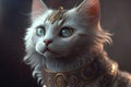 Cute cat close-up. Illustration. 3d.