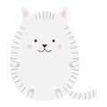 Cute cat Easter egg cartoon character illustration. Royalty Free Stock Photo