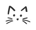 Cute cat face icon Royalty Free Stock Photo