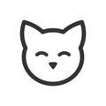 Cute cat face outline icon Royalty Free Stock Photo