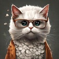 Cute cat looking at the viewer - ai generated image Royalty Free Stock Photo