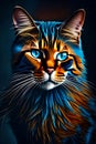 Cute cat looking at the viewer - ai generated image Royalty Free Stock Photo