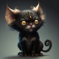 Cute cat full of devilish. Created with Generative AI Royalty Free Stock Photo
