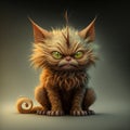 Cute cat full of devilish. Created with Generative AI