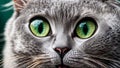 cute cat head excitement madness expression furry close fur Royalty Free Stock Photo