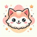 Cute cat head icon Royalty Free Stock Photo