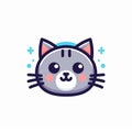 Cute cat head icon Royalty Free Stock Photo