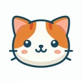 Cute cat head icon Royalty Free Stock Photo