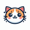 Cute cat head icon Royalty Free Stock Photo