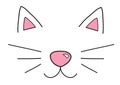 Cute cat`s face vector Royalty Free Stock Photo