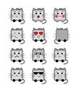 Cute cat icon Royalty Free Stock Photo
