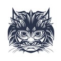 Cute cat inking illustration artwork