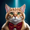 Cute cat looking at the viewer - ai generated image Royalty Free Stock Photo