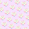 cute cat pattern standing dancing Royalty Free Stock Photo