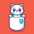 Cute Cat in Pocket Royalty Free Stock Photo