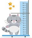 Cute cat ruler for baby growth