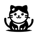 Cute cat Silhouette vector artwork Royalty Free Stock Photo
