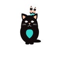 Cute cat. Simple modern vector illustration Royalty Free Stock Photo