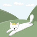 Cute cat vector design.