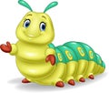 Cute caterpillar presenting Royalty Free Stock Photo