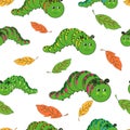 Cute caterpillars pattern.