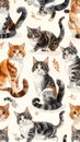 Cute Cats Pattern Seamless Design Royalty Free Stock Photo