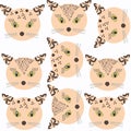 Cute cats seamless design pattern. It is located in swatc Royalty Free Stock Photo