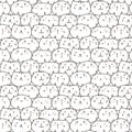 Cute Cats Vector Pattern Background. Fun Doodle. Royalty Free Stock Photo