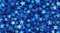 a cute celebration gift card of a lot of stars, blue touch, ai generated image