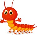 Cute centipede cartoon Royalty Free Stock Photo