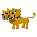 Cute cerberus. Fantasy creature Royalty Free Stock Photo