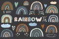 Cute Chalkboard Boho Rainbow Collections Set