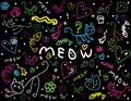 Cute chalkboard style doodles