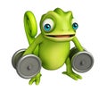 Cute Chameleon cartoon character gim equipment