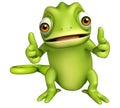 Cute Chameleon funny cartoon character Royalty Free Stock Photo