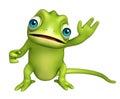 Cute Chameleon funny cartoon character Royalty Free Stock Photo