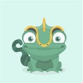 Cute chameleon. Royalty Free Stock Photo
