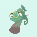Cute chameleon. Royalty Free Stock Photo