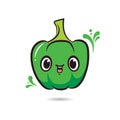 Cute Character Design Pepper green face