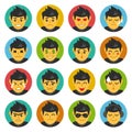 Cute Character, Facial Expressions, Emoticons, Emoji Royalty Free Stock Photo